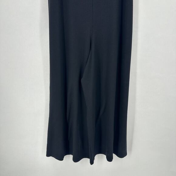 ATHLETA‎ Wind Down Sleep V Neck Romper Size M Black Waffle Knit Lounge Cozycore - Picture 4 of 11
